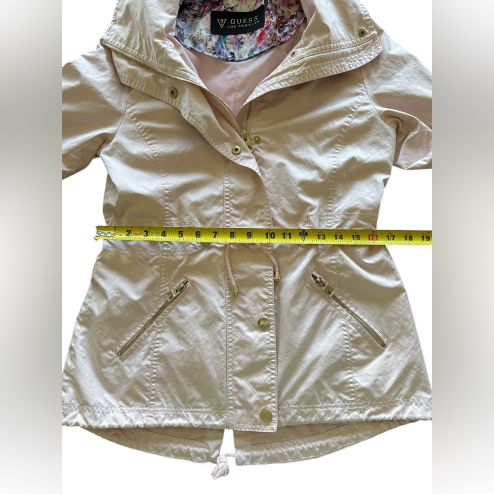 Guess Jacket Utility Anorak Rain Coat Pink Women’s Small - Picture 13 of 16